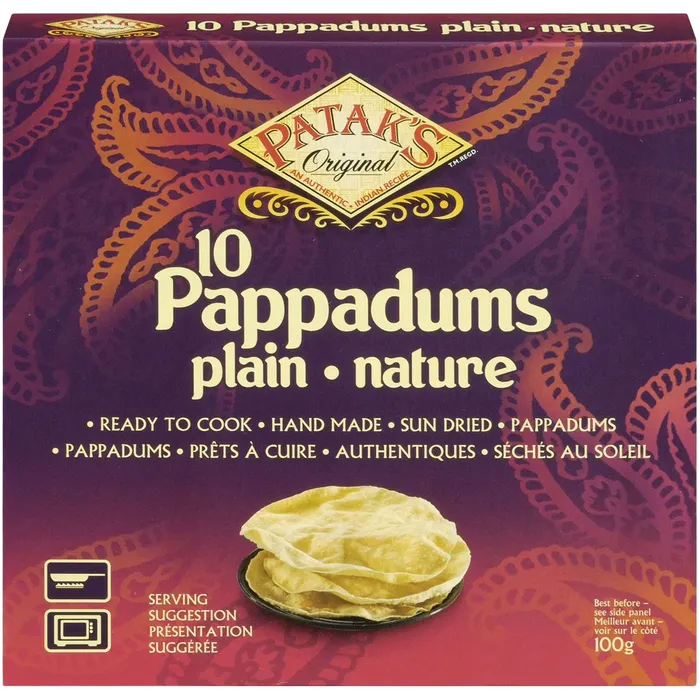 PATAK'S Pappadums Natur 100G