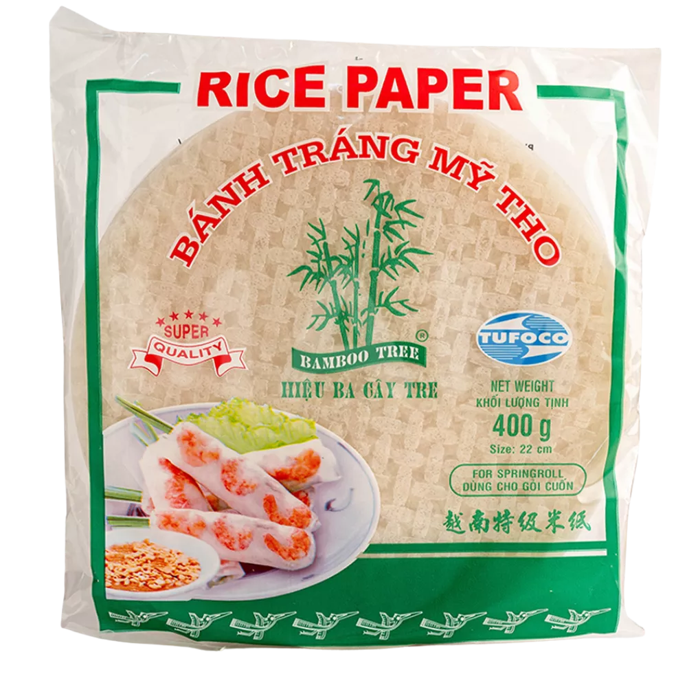 BAMBOO TREE Rice Paper 22CM, Round (Green) 400G