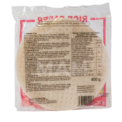 BAMBOO TREE Reispapier Zum Frittieren 22CM, 400G