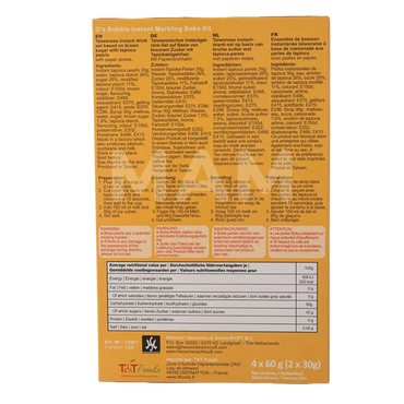 O's Bubble Instant Boba Brown Sugar Tee 240G