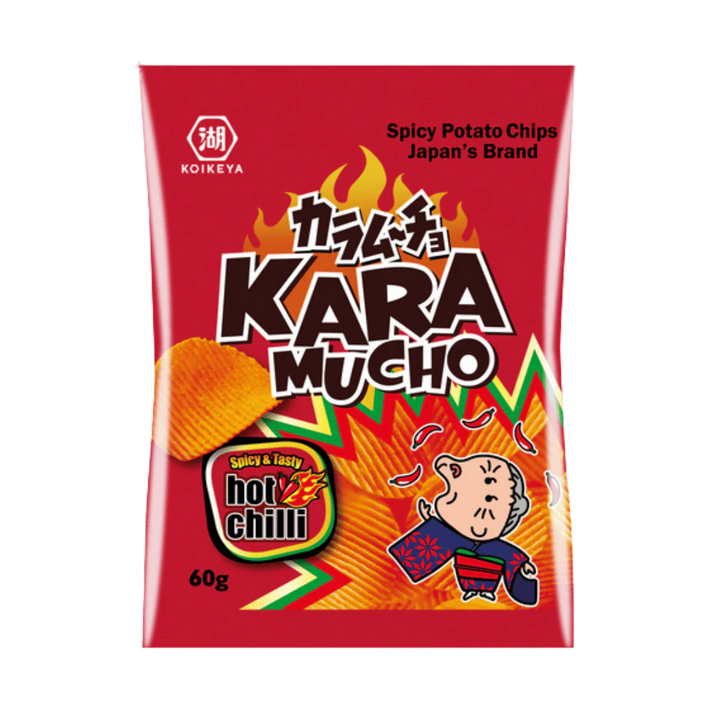 KOIKEYA Karamucho Hot Chili Chips Geriffelt 60G