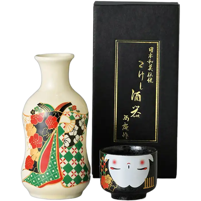 HADAY Japanese Sake Set Kokeshi Sakura Maiko