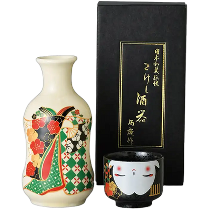 HADAY Japanese Sake Set Kokeshi Sakura Maiko
