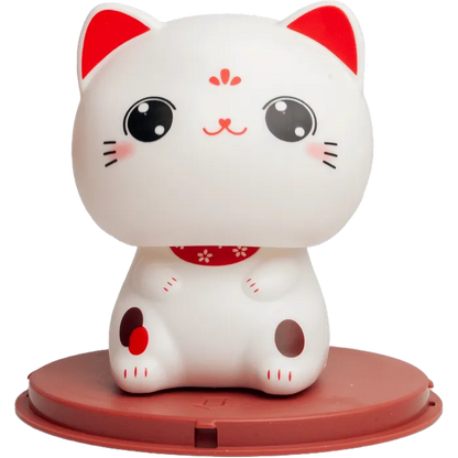 Glückskatze Solar Kawaii open eyes Ø7cm/H9cm