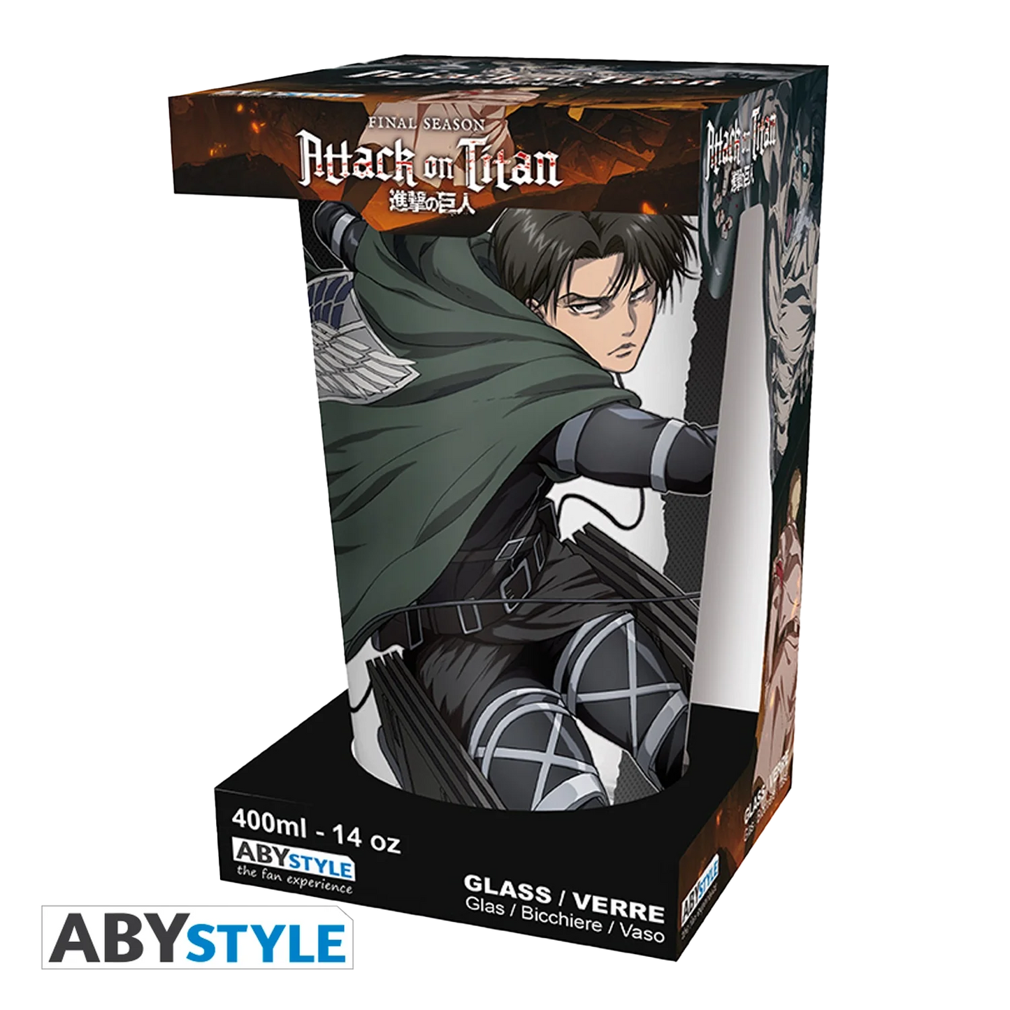 ATTACK ON TITAN Large Glass Levi S4 400ML