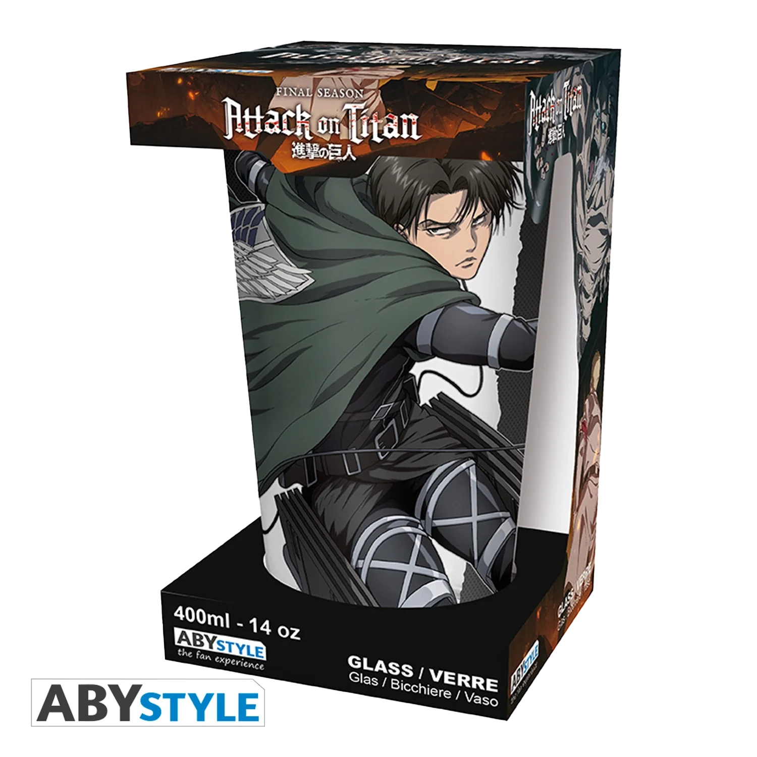 ATTACK ON TITAN Large Glass Levi S4 400ML
