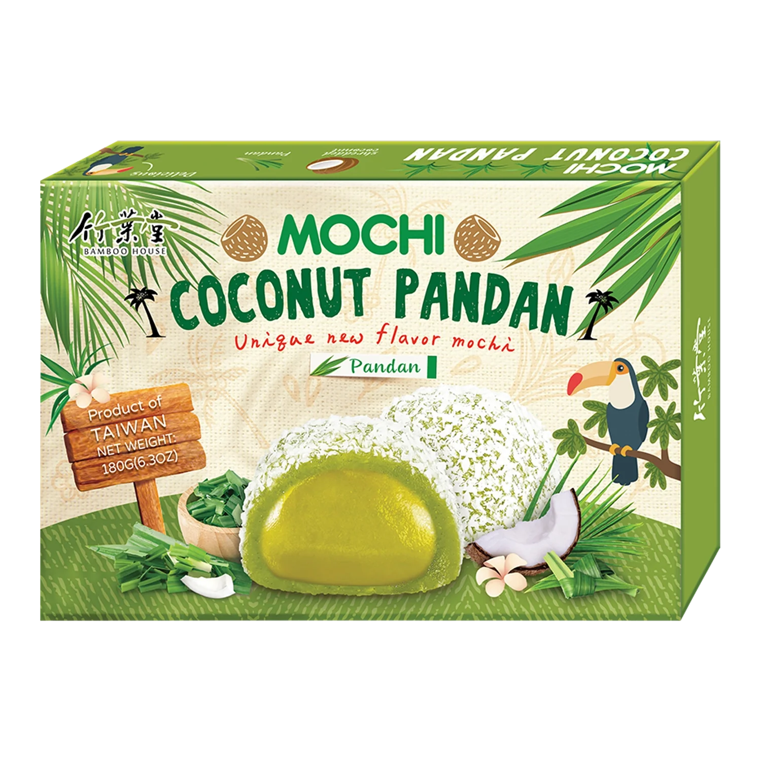 BAMBOO HOUSE Coconut Pandan Mochi 180G