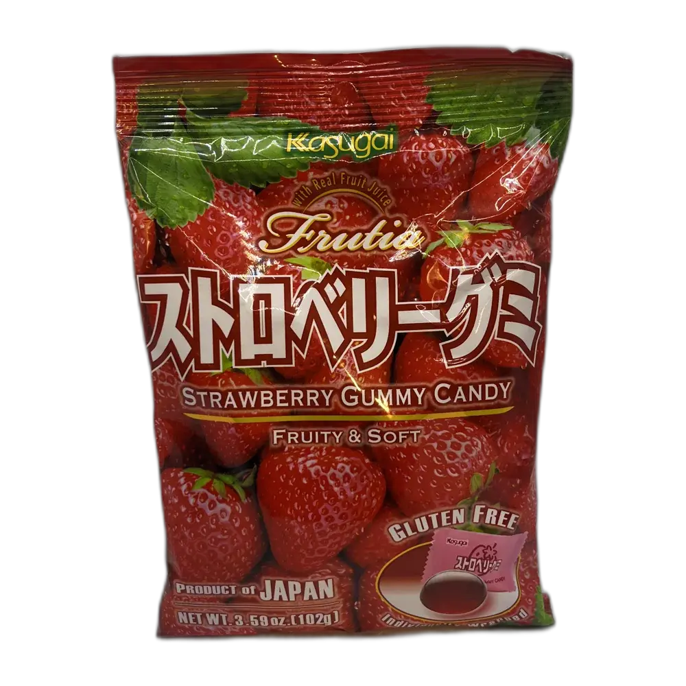 KASUGAI Fruchtgummi Erdbeereschmack 102G