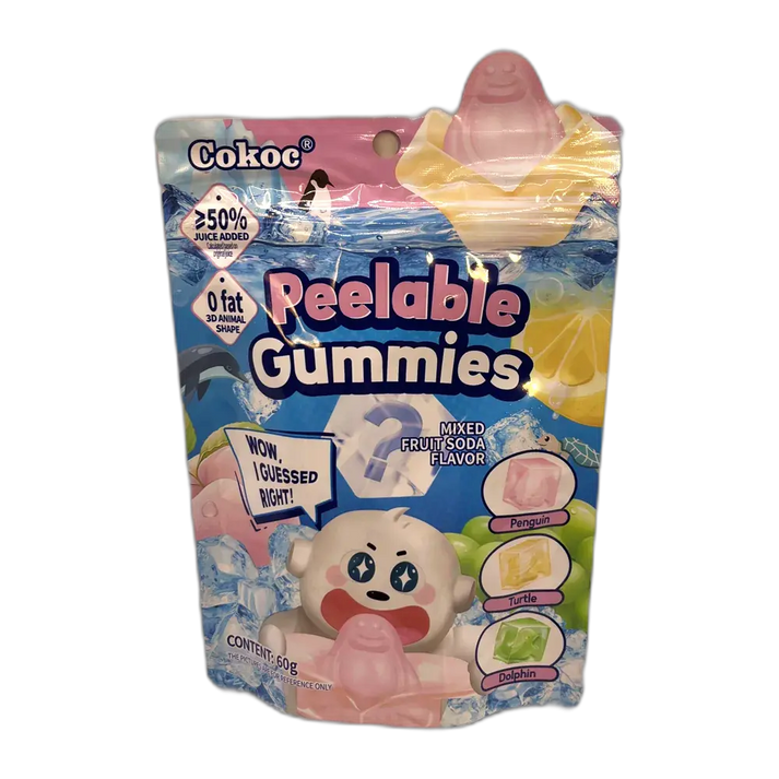 COKOC Peelable Gummies Mixed Fruits Soda 60G