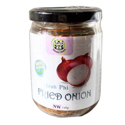 DOUBLE PANDA Fried Onion in Oil 140G – Knusprige Röstzwiebeln für asiatische Gerichte