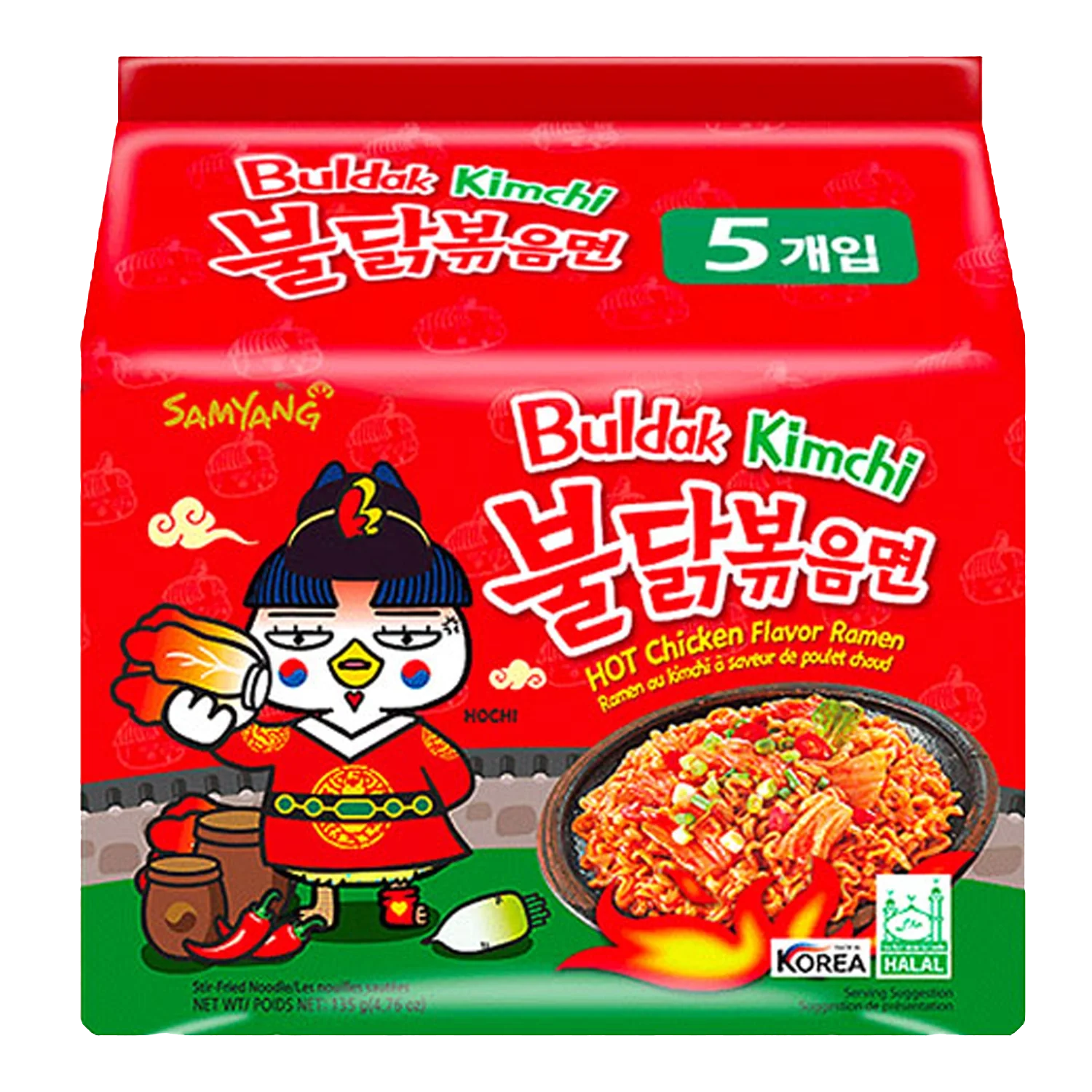 SAMYANG Buldak Kimchi Hot Chicken Ramen 5x135G