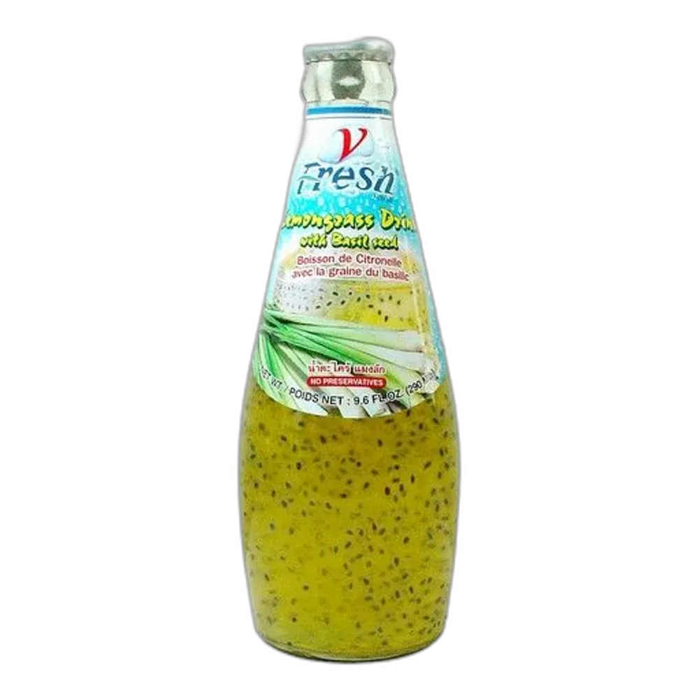 VFRESH Lemongrass & Basil Seeds Drink 290ml – Zitronig & Erfrischend