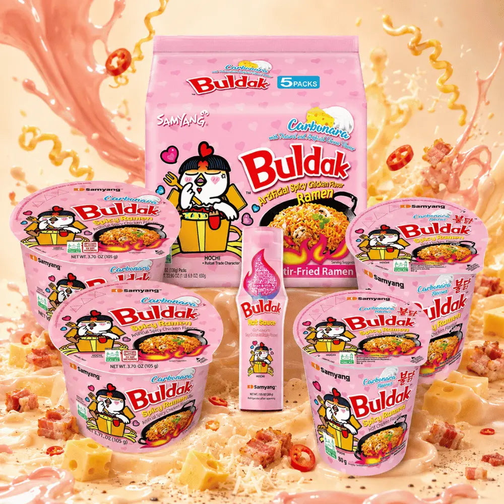 SAMYANG Buldak Carbonara Everything Box Ramen Cup Bowl & Sauce