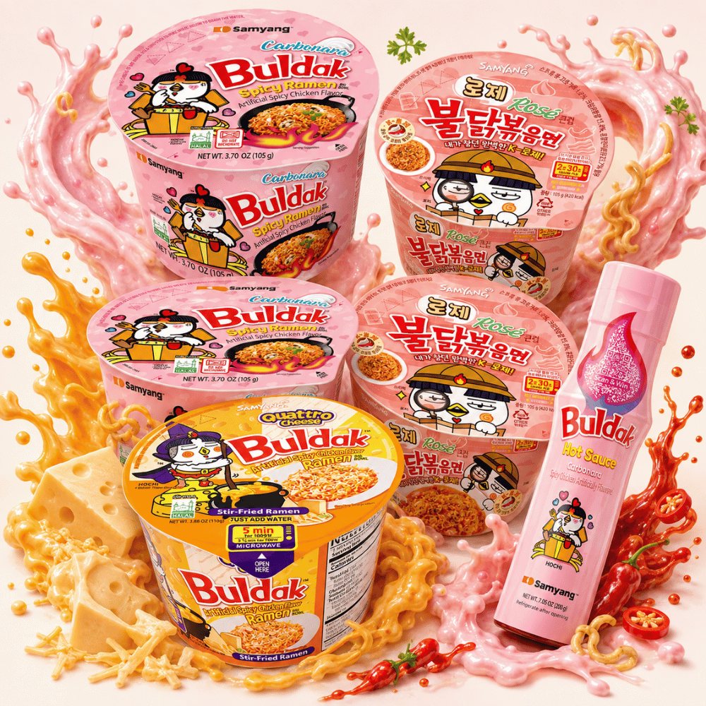 SAMYANG Buldak Creamy Bowl Experience 7 teiliges Ramen & Sauce Bundle