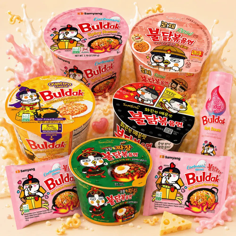 SAMYANG Buldak Creamy Discovery Box 6 Ramen & Sauce Set